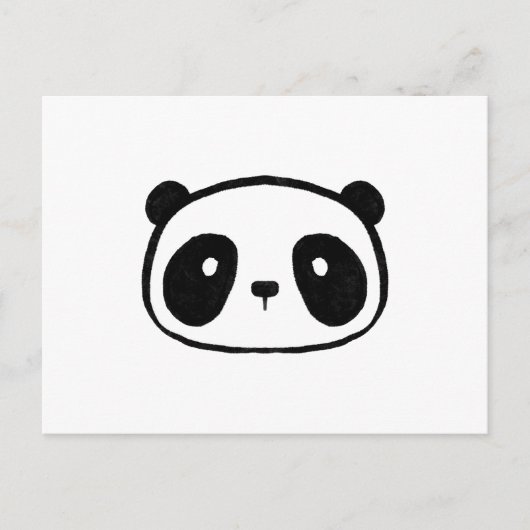 Chubby Giant Panda Cartoon Face Briefkaart (Voorkant)