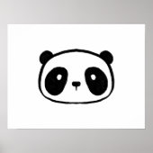 Chubby Giant Panda Cartoon Face Poster (Voorkant)