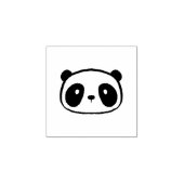 Chubby Giant Panda Cartoon Face Rubberstempel (Afrduk)