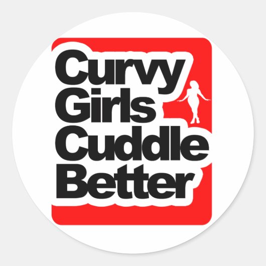 Chubby Girls Cuddle Better Ronde Sticker (Voorkant)