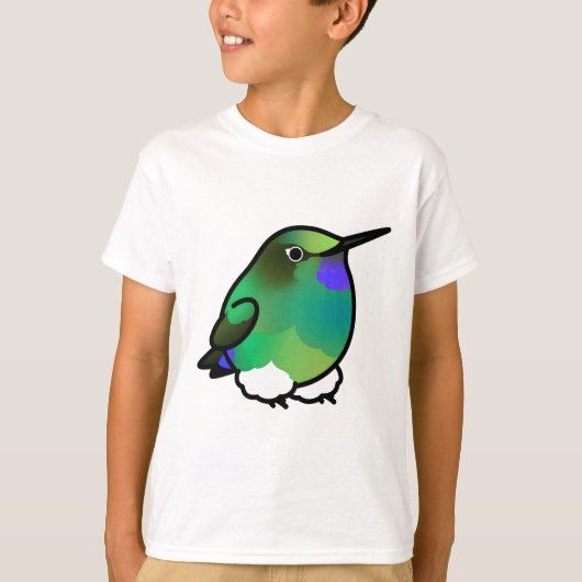 Chubby Glowing Puffleg Hummingbird T-shirt (Voorkant)