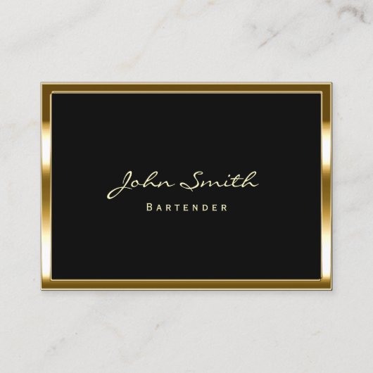 Chubby Gold Border Bartender Visitekaartje (Voorkant)