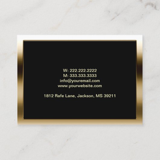 Chubby Gold Border Mechanical Visitekaartje (Achterkant)