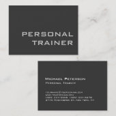 Chubby Gray Fitness Trainer Modern Visitekaartje (Voorkant / Achterkant)