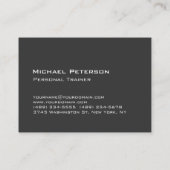 Chubby Gray Fitness Trainer Modern Visitekaartje (Achterkant)