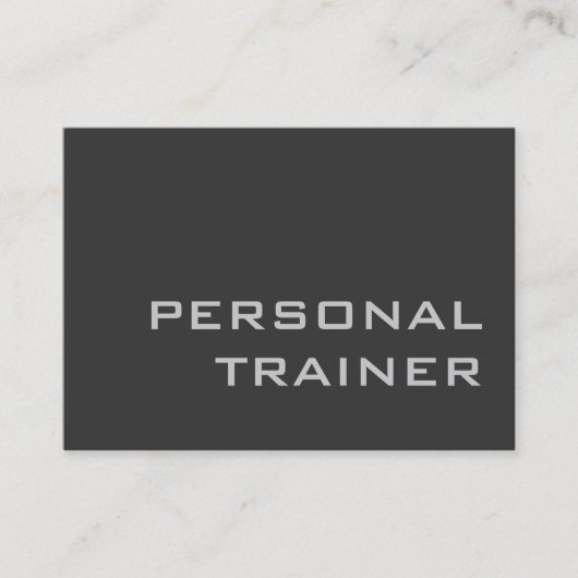 Chubby Gray Fitness Trainer Modern Visitekaartje (Voorkant)