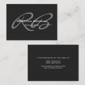 Chubby Gray Monogram Visitekaartje (Voorkant / Achterkant)