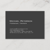 Chubby Gray Personal Trainer Fitness Visitekaartje (Achterkant)