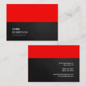 Chubby Gray Red Attractive Chic Visitekaartje (Voorkant / Achterkant)