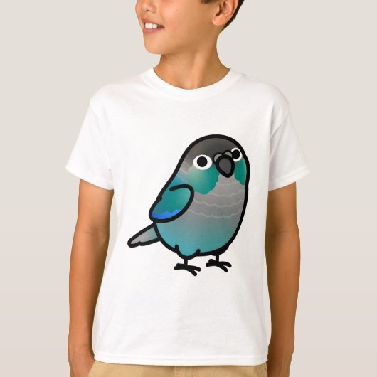 Chubby Green Cheek Conure Turquoise T-shirt (Voorkant)