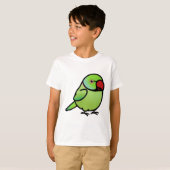 Chubby Green Indian Ringneck Parkiet T-shirt (Voorkant volledig)