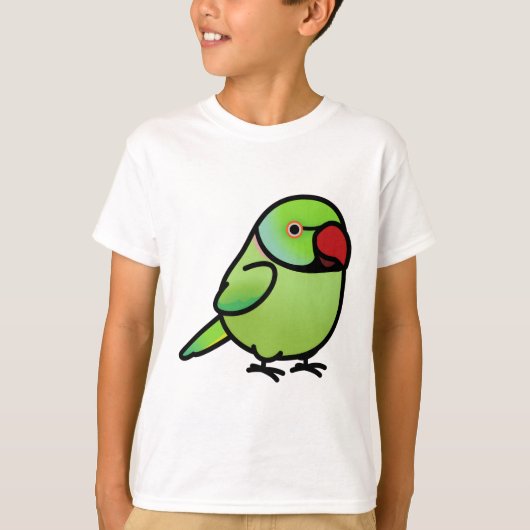 Chubby Green Indian Ringneck Parkiet T-shirt (Voorkant)