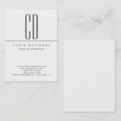 Chubby Grey Black White Visitekaartje hedendaags (Voorkant / Achterkant)