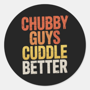 Chubby Guys Knuffelen Beter Gay Beer LGBTQ Pride Ronde Sticker