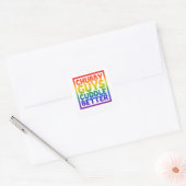 Chubby Guys Knuffelen Beter - Gay Beer Vierkante Sticker (Envelop)