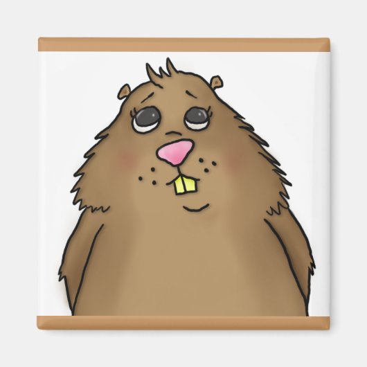 Chubby Hamster Magnet (Voorkant)