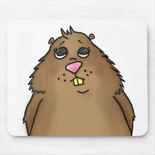 Chubby Hamster Mousepad Muismat (Voorkant)