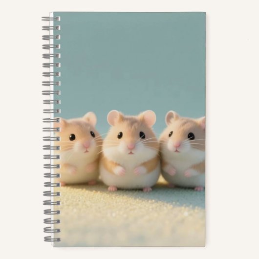 Chubby Hamster Trio Vriendschapsmomenten Notitieboek (Voorkant)