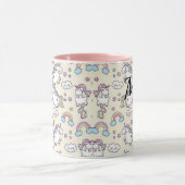 Chubby Happy UNICORNS Kawaii Cute cup mok (Midden)