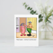 Chubby Hubby Humor Briefkaart (Staand voorkant)