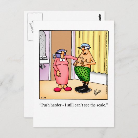 Chubby Hubby Humor Briefkaart (Voorkant / Achterkant)