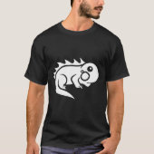 Chubby Iguana Herbivorous Lizard Sharp Eye Specie T-shirt (Voorkant)