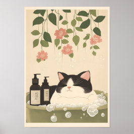 Chubby Japanese Kat Art Print