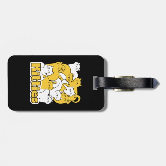 Chubby Katten Design - Schattige kattenkunst Bagagelabel (Achterkant horizontaal)