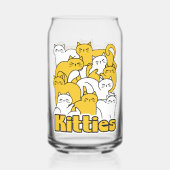 Chubby Katten Design - Schattige kattenkunst Blikvorm Glas (Achterkant)