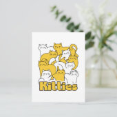 Chubby Katten Design - Schattige kattenkunst Briefkaart (Staand voorkant)