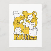 Chubby Katten Design - Schattige kattenkunst Briefkaart (Voorkant)