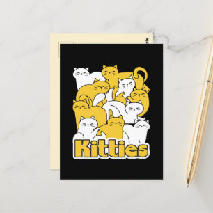 Chubby Katten Design - Schattige kattenkunst Briefkaart