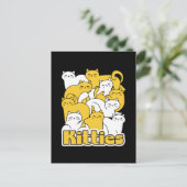 Chubby Katten Design - Schattige kattenkunst Briefkaart (Staand voorkant)