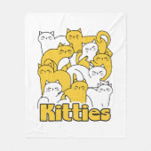 Chubby Katten Design - Schattige kattenkunst Fleece Deken (Voorkant)