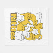 Chubby Katten Design - Schattige kattenkunst Fleece Deken (Voorkant (Horizontaal))