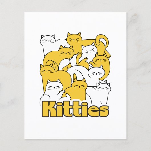 Chubby Katten Design - Schattige kattenkunst Flyer (Achterkant)