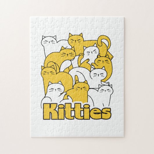 Chubby Katten Design - Schattige kattenkunst Legpuzzel (Verticaal)
