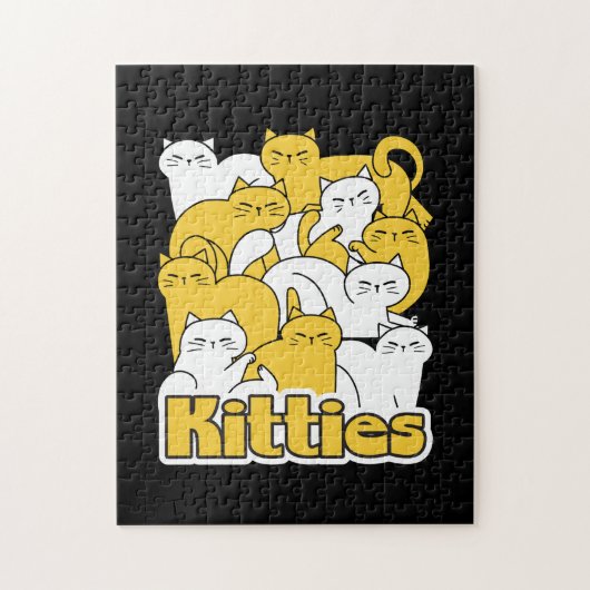 Chubby Katten Design - Schattige kattenkunst Legpuzzel (Verticaal)