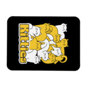 Chubby Katten Design - Schattige kattenkunst Magneet (Horizontaal)