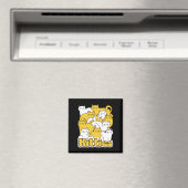 Chubby Katten Design - Schattige kattenkunst Magneet (Insitu (Vaatwasser))