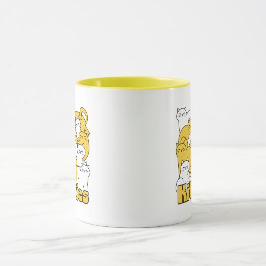 Chubby Katten Design - Schattige kattenkunst Mok (Midden)