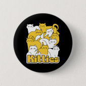 Chubby Katten Design - Schattige kattenkunst Ronde Button 5,7 Cm (Voorkant)