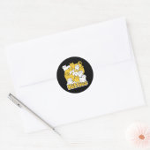 Chubby Katten Design - Schattige kattenkunst Ronde Sticker (Envelop)