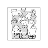 Chubby Katten Design - Schattige kattenkunst Rubberstempel (Afrduk)