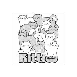 Chubby Katten Design - Schattige kattenkunst Rubberstempel