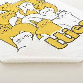Chubby Katten Design - Schattige kattenkunst Sherpa Deken (3/4)
