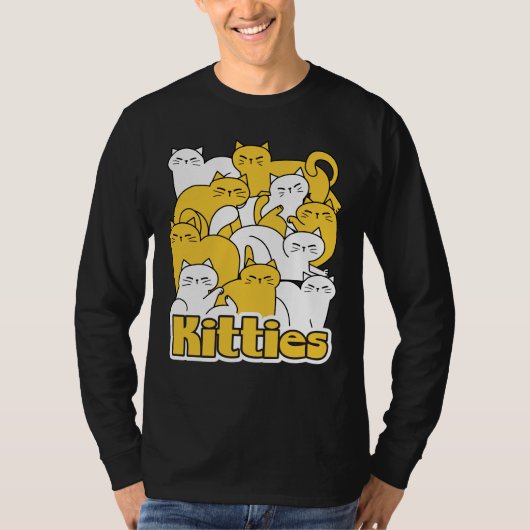Chubby Katten Design - Schattige kattenkunst T-shirt (Voorkant)