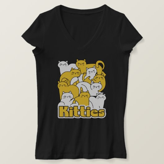 Chubby Katten Design - Schattige kattenkunst T-shirt (Design voorkant)