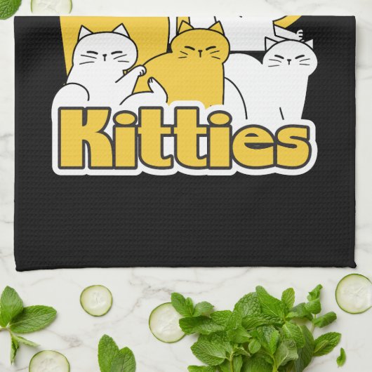 Chubby Katten Design - Schattige kattenkunst Theedoek (Gevouwen)