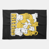 Chubby Katten Design - Schattige kattenkunst Theedoek (Horizontaal)